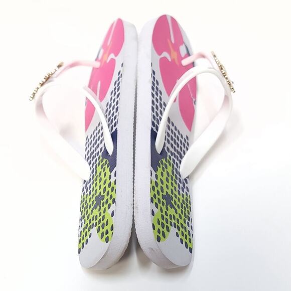 Aloha Island Womens Seahorse Summer Flip flop Size 9 / 10 Sandal White​ - Picture 7 of 10